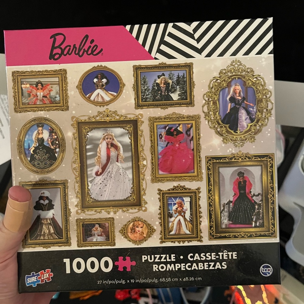 Barbie Glamorous Portraits Puzzle - Pink and Gold